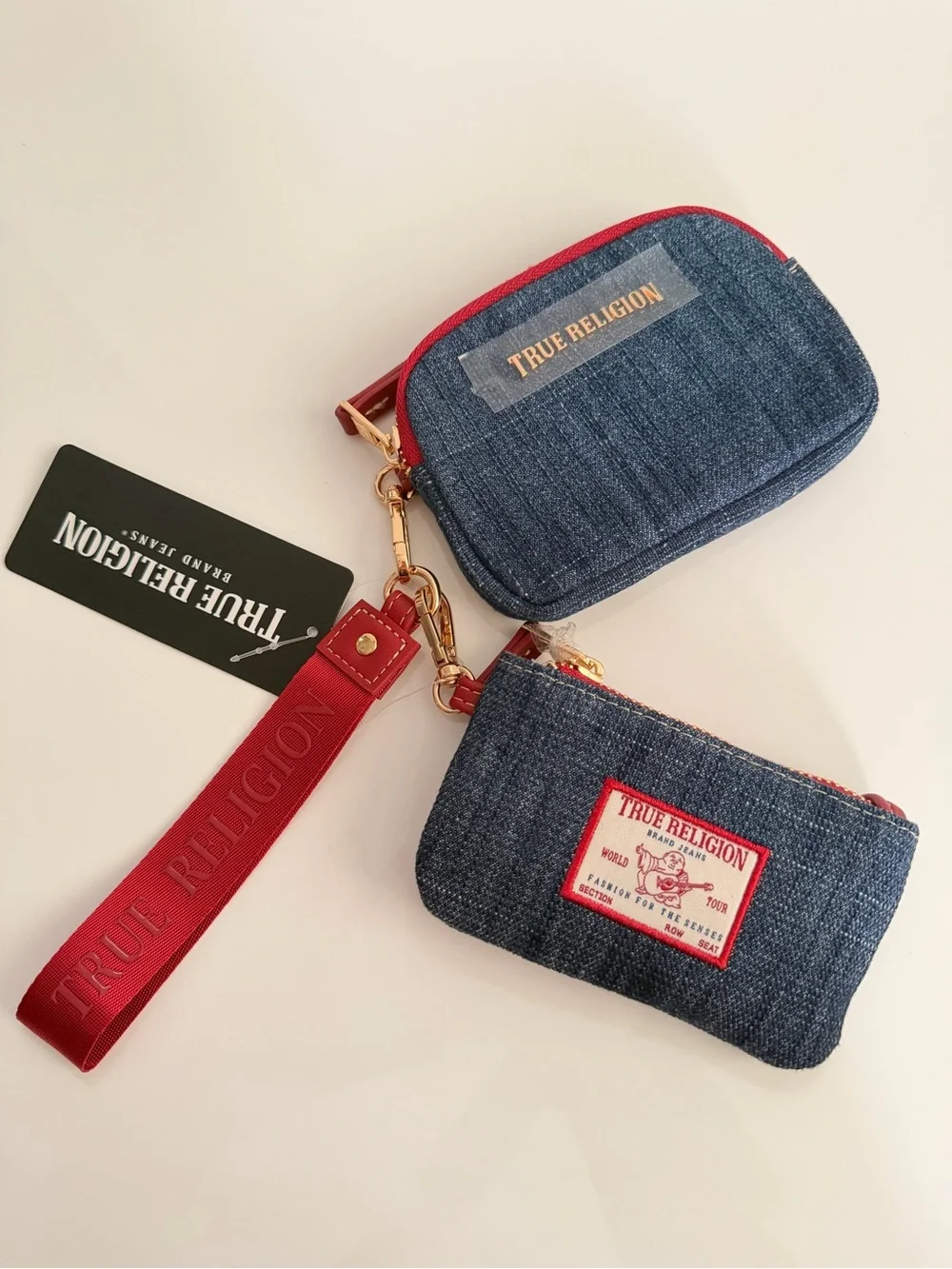 True Religion Denim Wristlet Wallet